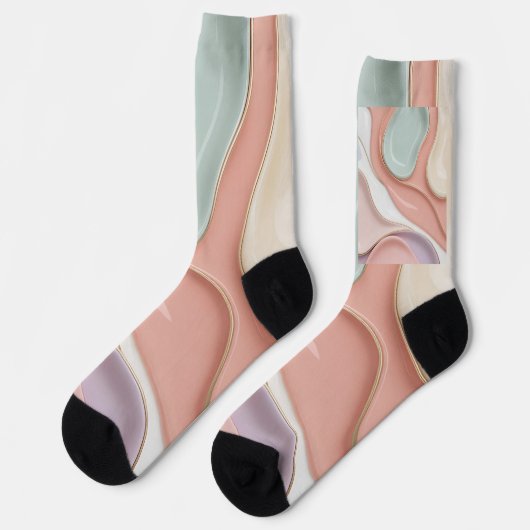 Socks in stylish abstract graphic ソックス (左)