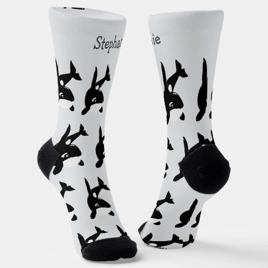 Socks Killer Whale Design ソックス (傾斜あり)