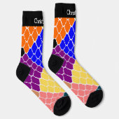 Socks Multi Coloured Moroccan Pattern Design ソックス (右)