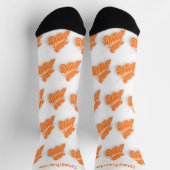Socks Orange Butterfly Design ソックス (上部)