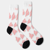 Socks Pink Butterfly Design ソックス (右)