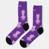 Socks Purple Squid Design ソックス (左)