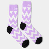 Socks Purple Zig Zag Design ソックス (右)