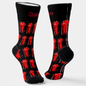 Socks Red Devil Design ソックス (傾斜あり)