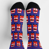 Socks Red Double Decker Design ソックス (上部)