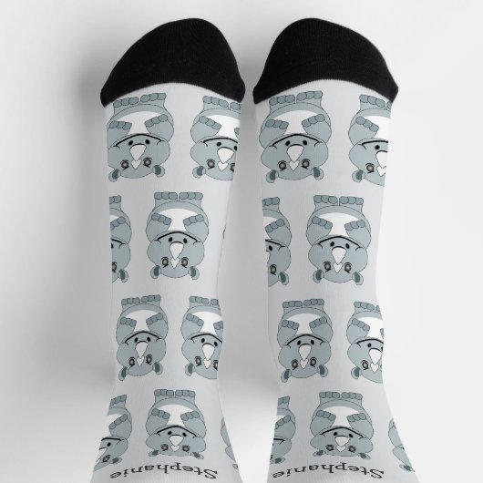 Socks Rhinoceros Design ソックス (上部)