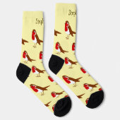 Socks Robin Red Breast Design ソックス (右)