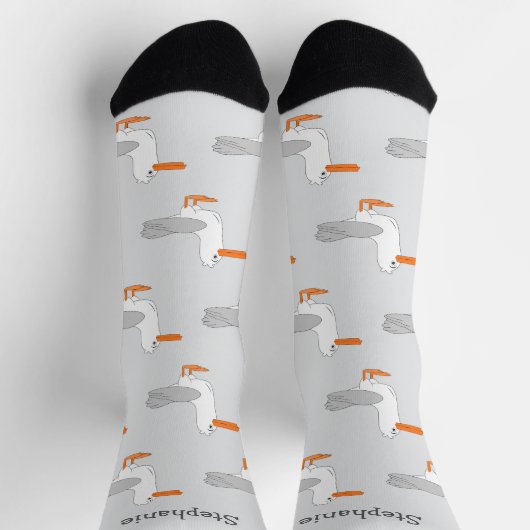 Socks Seagull Design ソックス (上部)