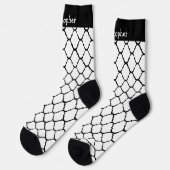 Socks White Moroccan Pattern Design ソックス (左)