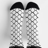 Socks White Moroccan Pattern Design ソックス (上部)