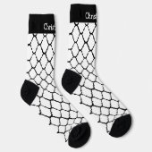 Socks White Moroccan Pattern Design ソックス (右)