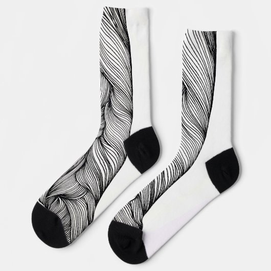 Socks with abstract lines ソックス (左)