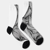 Socks with abstract lines ソックス (右)