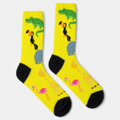 Socks with cartoon African animals ソックス (右)