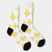 Socks Yellow Butterfly Design ソックス (右)