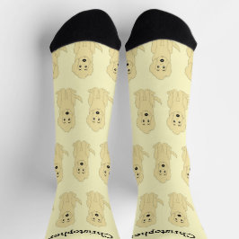 Socks Yellow Goldendoodle Design ソックス