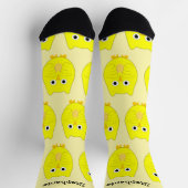 Socks Yellow Owl Design ソックス (上部)