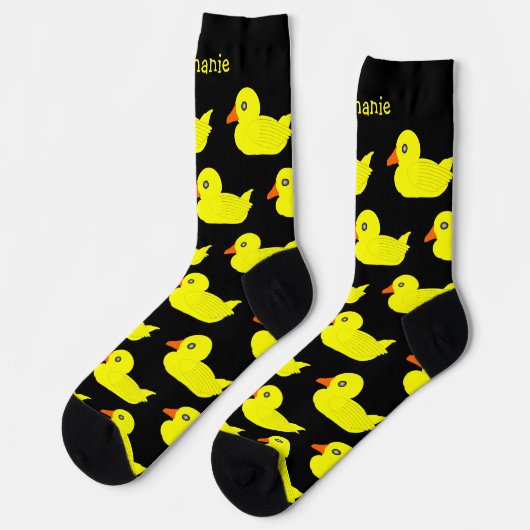 Socks Yellow Rubber Duck Design ソックス (左)