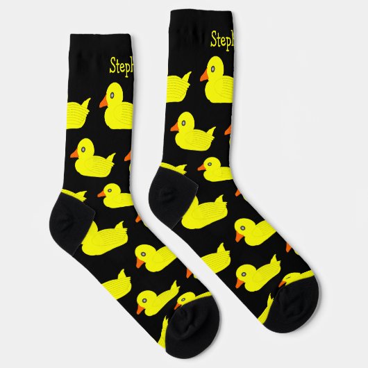 Socks Yellow Rubber Duck Design ソックス (右)