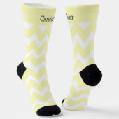 Socks Yellow Zig Zag Design ソックス (傾斜あり)