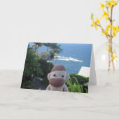 Socky in Hawaii Greeting Card カード (黄色い花)