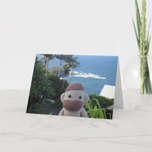 Socky in Hawaii Greeting Card カード (正面)