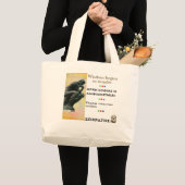 Socratesの有名な引用文-知恵は驚異で始まります ラージトートバッグ (正面(商品))