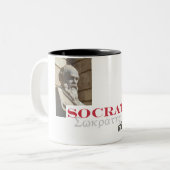 Socratesは私の英雄です ツートーンマグカップ (正面左)