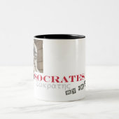 Socratesは私の英雄です ツートーンマグカップ (中央)