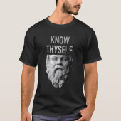 Socrates Delphi Orcale Know Thyself Philosophy Gif Tシャツ (正面)