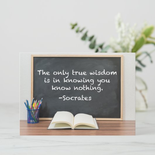 Socrates on True Wisdom Philosophy引用文 (スタンド正面)