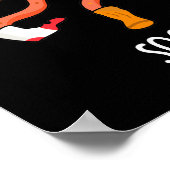 Soctopss Funny Octopus With Socks Pun Dark BG ポスター (角)