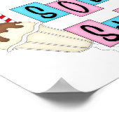 Soda Shop 50's Retro Birthday Party Banner ポスター (角)