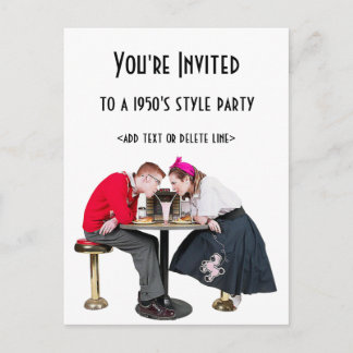 Sodashopカップルのポストカード – 封筒なし インビテーションポストカード