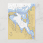 Sodus Bay NY 航海の Harbor Chartはがき ポストカード (正面)