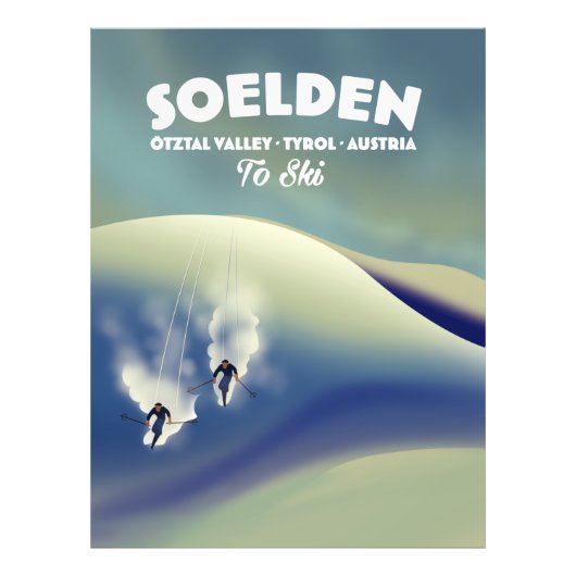 Soelden, Ötztal Valley, Tyrol, Austria スキー フォトプリント (正面)