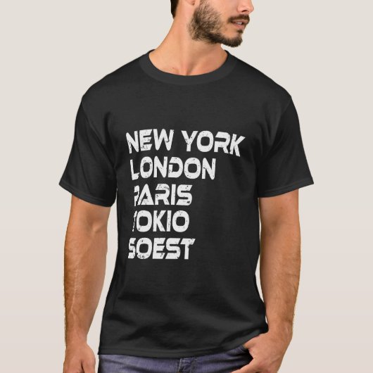 Soest New York London Tokio Paris T-Shirt Tシャツ (正面)