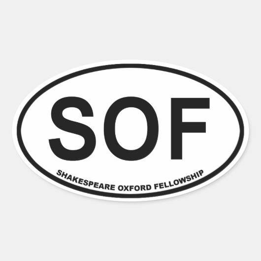 SOFカーステッカー 楕円形シール (正面)