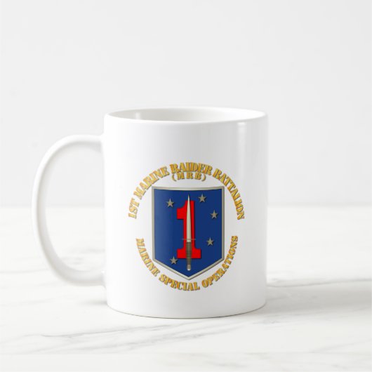 SOF - USMC 第1海兵襲撃大隊.p コーヒーマグカップ (左)