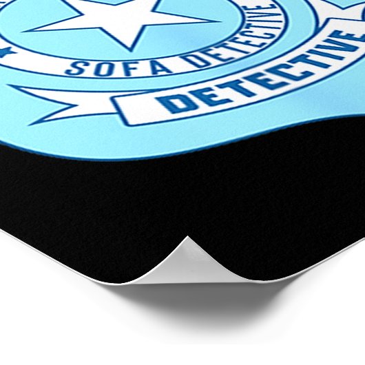 Sofa Detective Badge Funny True Crime Basically A  ポスター (角)
