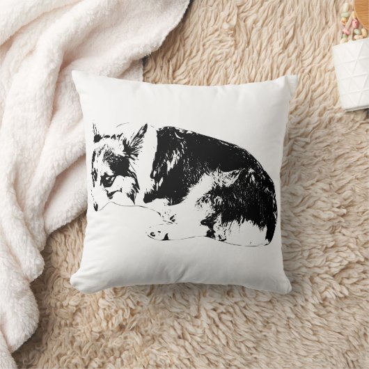 Sofa Ink, Gentle Corgi クッション (ブランケット)