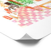 Sofas Taverna, Crete, Greeceポスター ポスター (角)