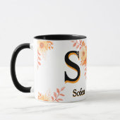 Sofea name Mug – Elegant Letter S Coffee Cup マグカップ (左)