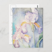 Sofest Irisesフローラ水色 ポストカード (正面/裏面)