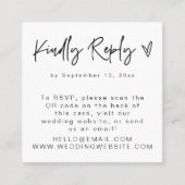 SOFIAモダンシンプルクリーンQRコードRSVPスクエアカード スクエア名刺 (正面)