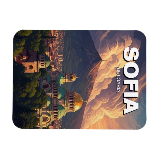 Sofia Bulgaria Travel マグネット (横)