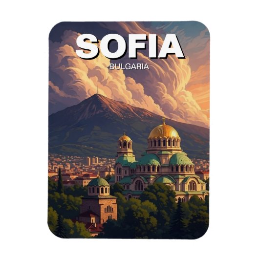 Sofia Bulgaria Travel マグネット (縦)
