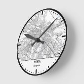 Sofia Clock City Line Art ラウンド壁時計 (傾斜)