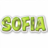 Sofia Name Kiwi Design Aufkleber Sticker シール (正面)