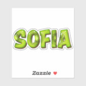 Sofia Name Kiwi Design Aufkleber Sticker シール (シート)
